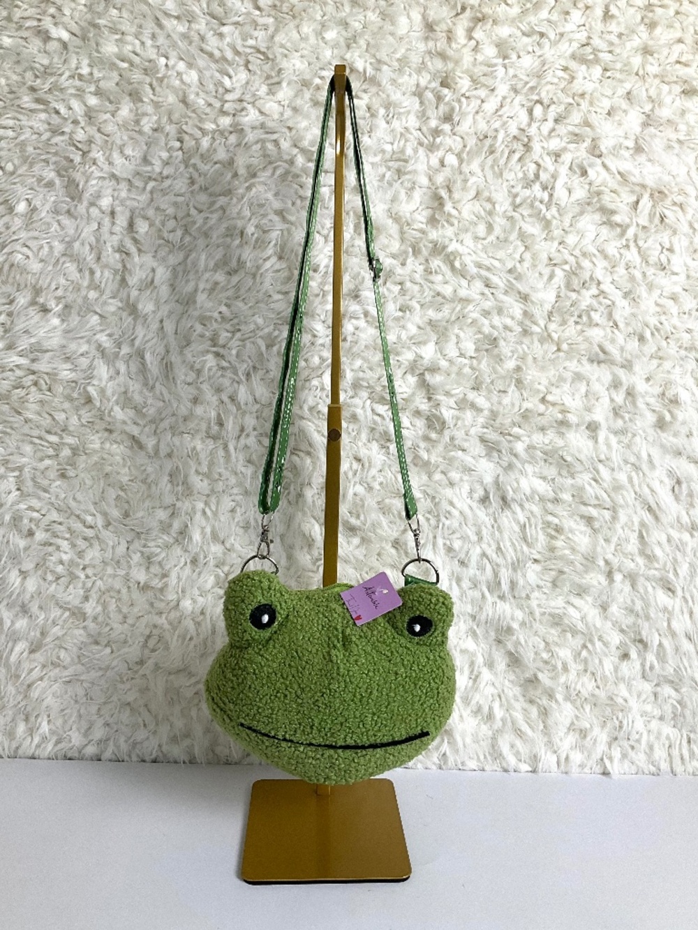 NOVELTY-PLUSH FROG CROSSBODY BAG/PURSE~NWOT!
